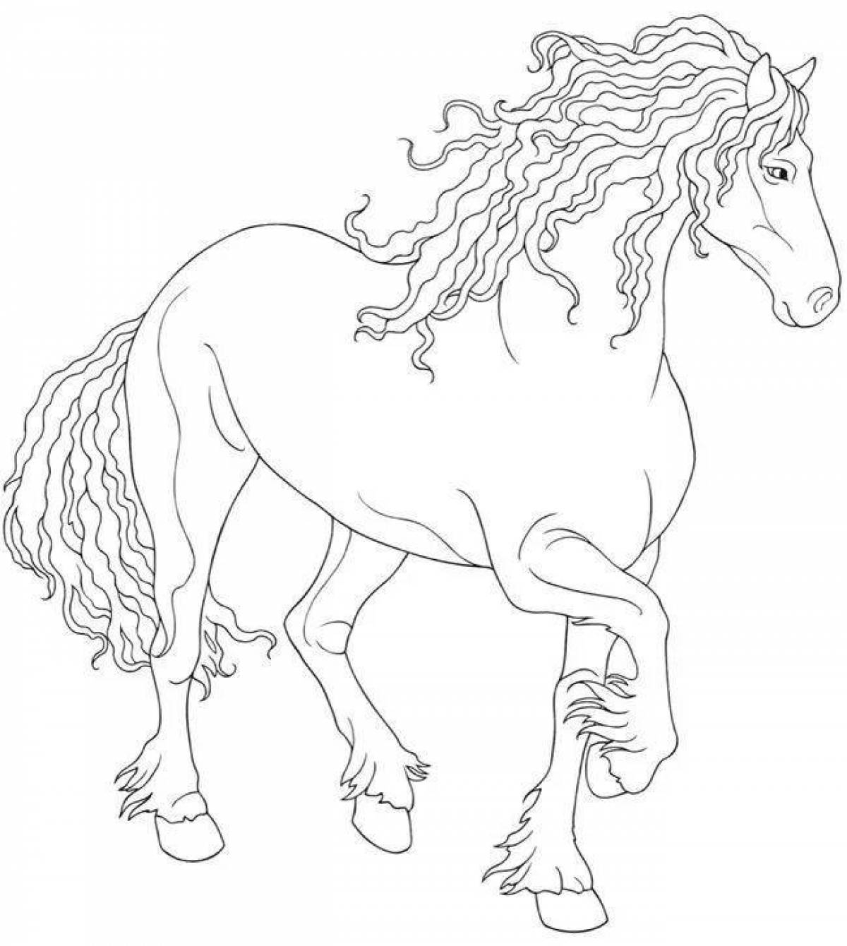 Распечатать раскраски лошади