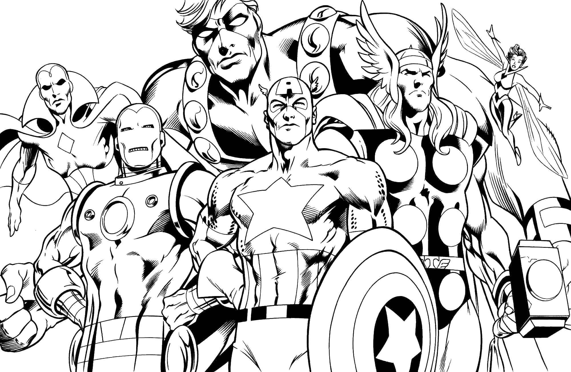 Раскраски из фильма Мстители: Эра Альтрона (Avengers: Age of Ultron free coloring pages) скачать