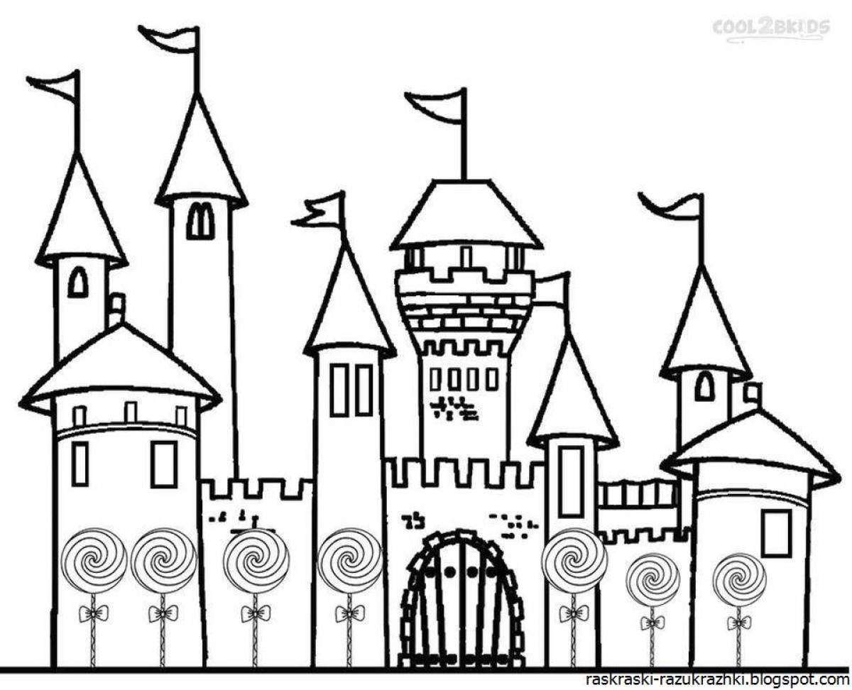 Картонный замок раскраска Замок для Эльзы (15162001Р)