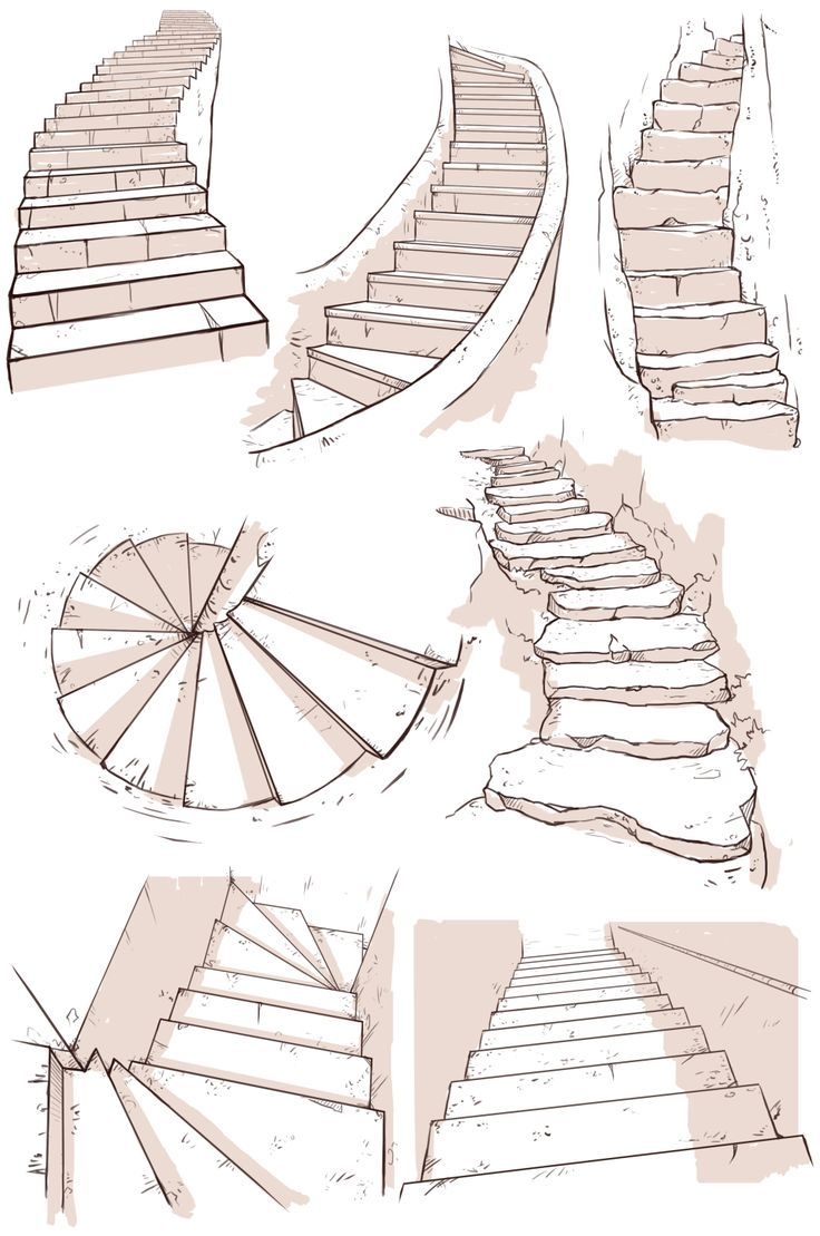 Рисунки сверху вниз. Ракурсы лестницы сверху сбоку. Лестница с разных ракурсов. Наброски лестниц. Лестница вид сверху.