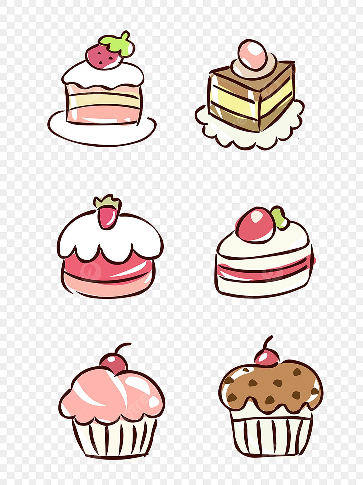Рисунки тортов для срисовки (30 фото)