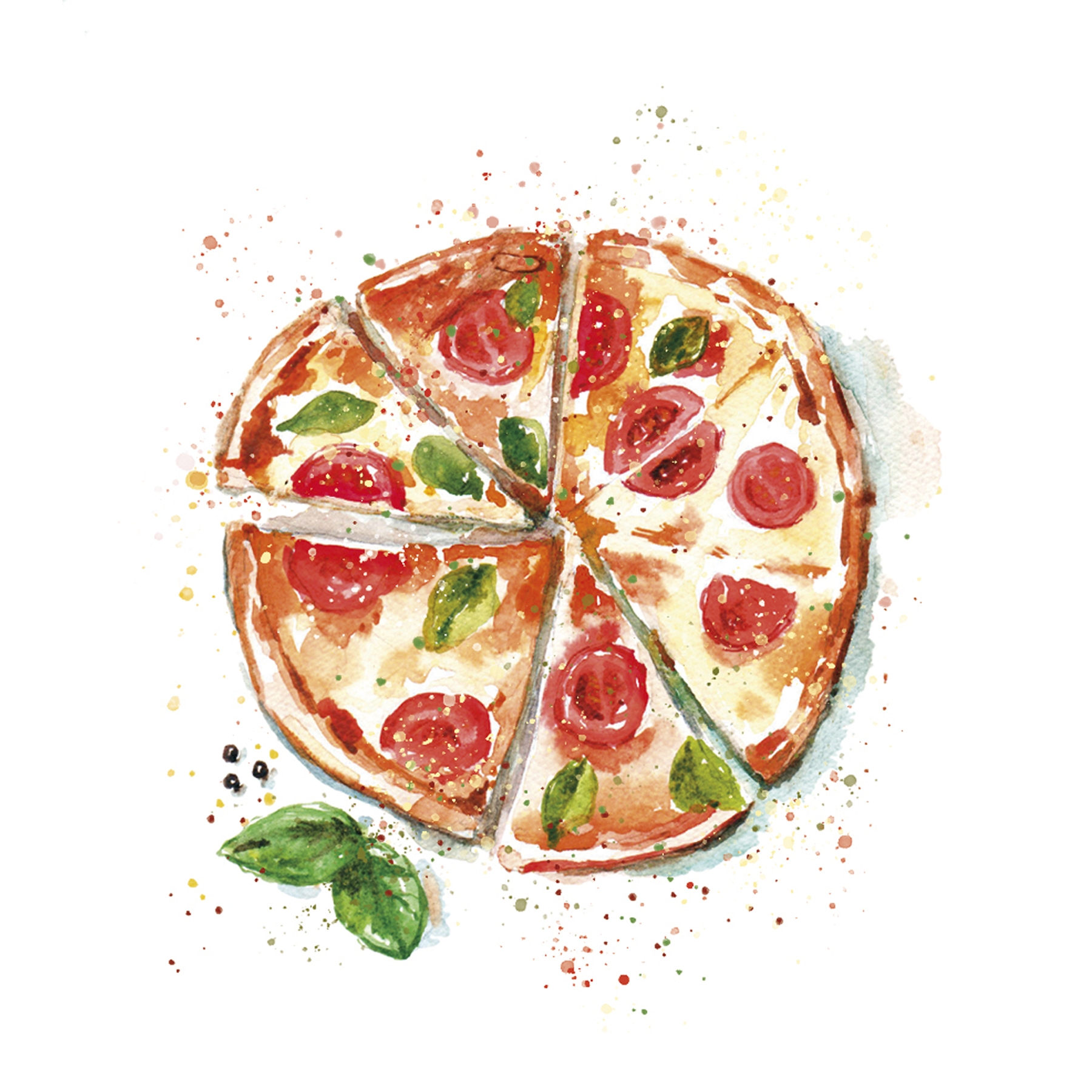 Легкий рисунок пиццы - 69 фото