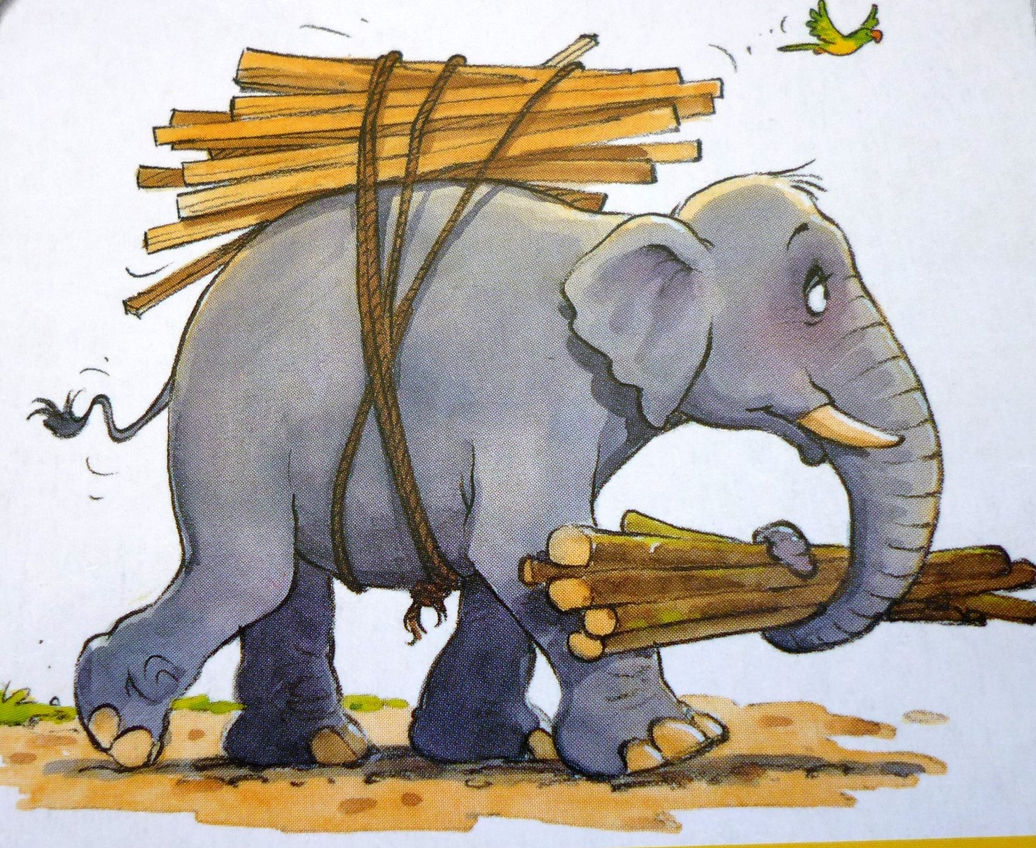 Слоненок иллюстрация. Слон трудится. Слон с грузом. Слон с бревном. Слон и солод