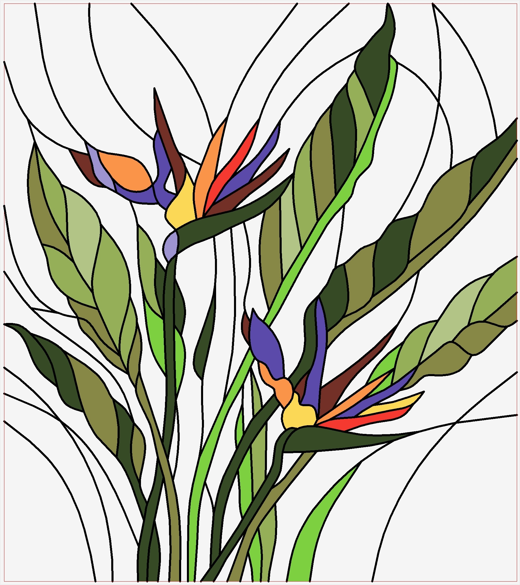 Стоковые векторные изображения по запросу Витраж цветы