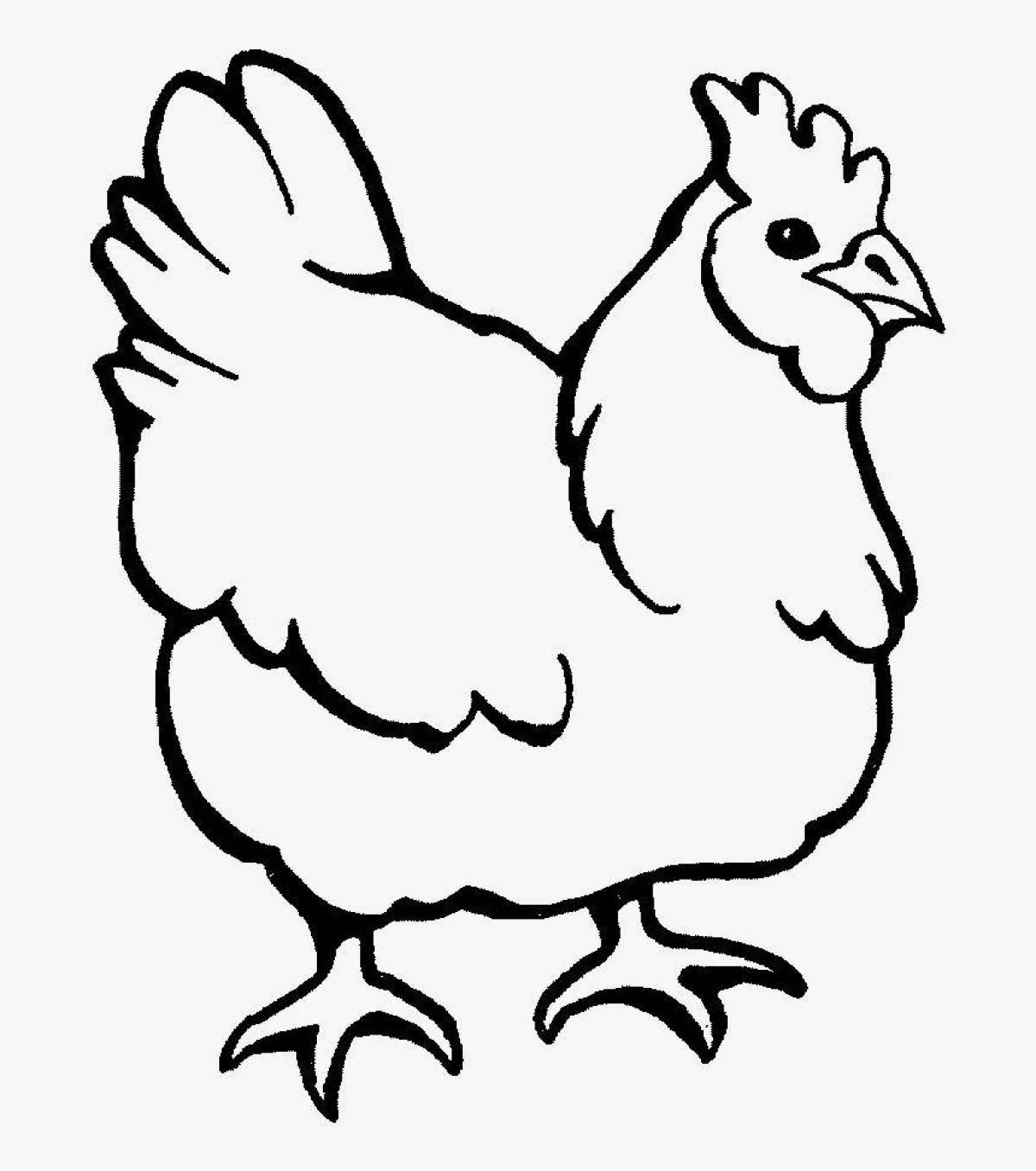 Раскраска курица – Математические картинки