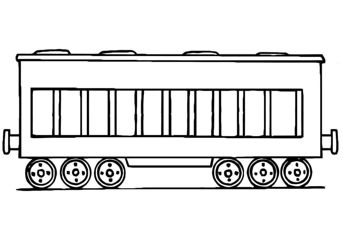 Раскраска вагон – Развивающие иллюстрации