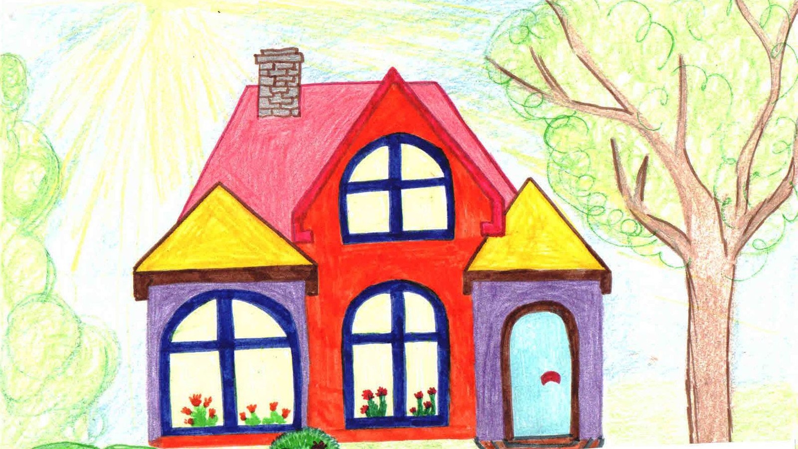Дом мечты рисунок детский - 37 фото