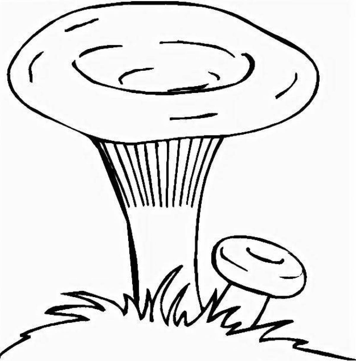 Грибы Лиса и ежик на большом грибе