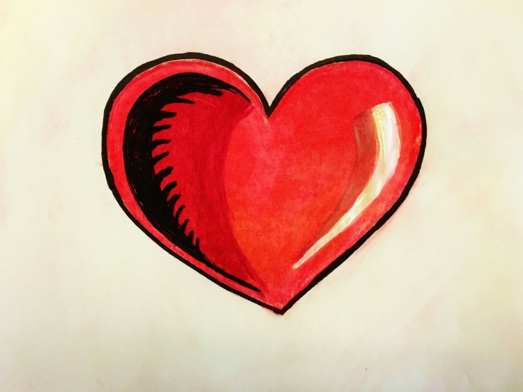 Рисунки легкие сердце