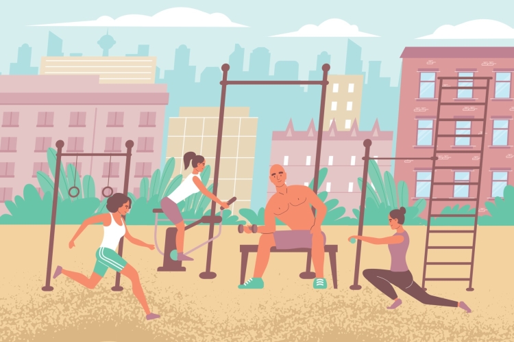 Sports ground illustration