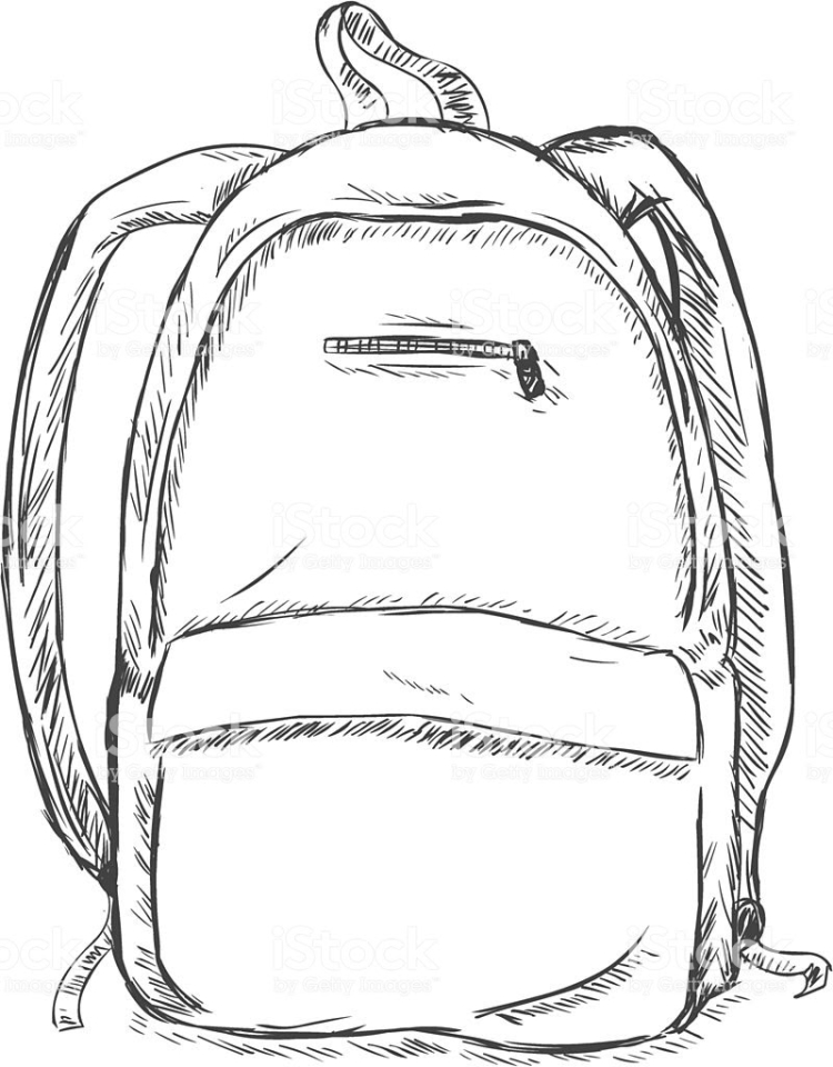 Рюкзак рисунок карандашом