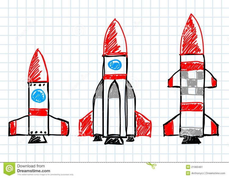 Легкий рисунок ракеты