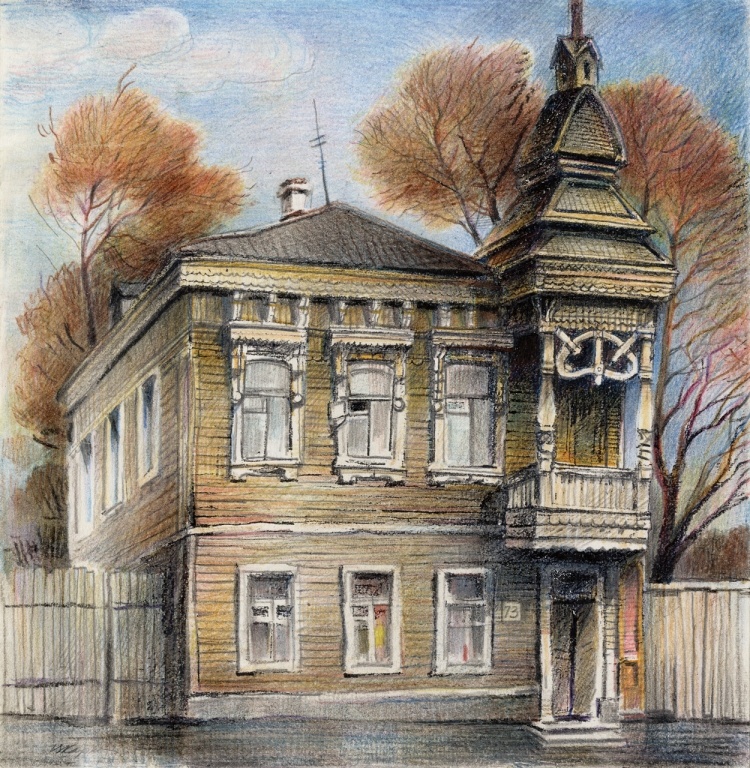 Рисунки старинные дома