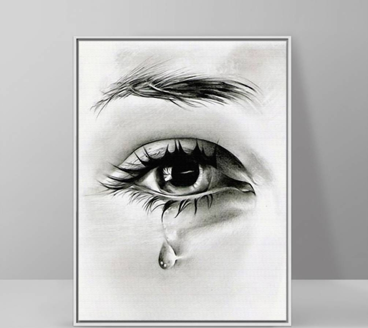 Рисунок глаз со слезой