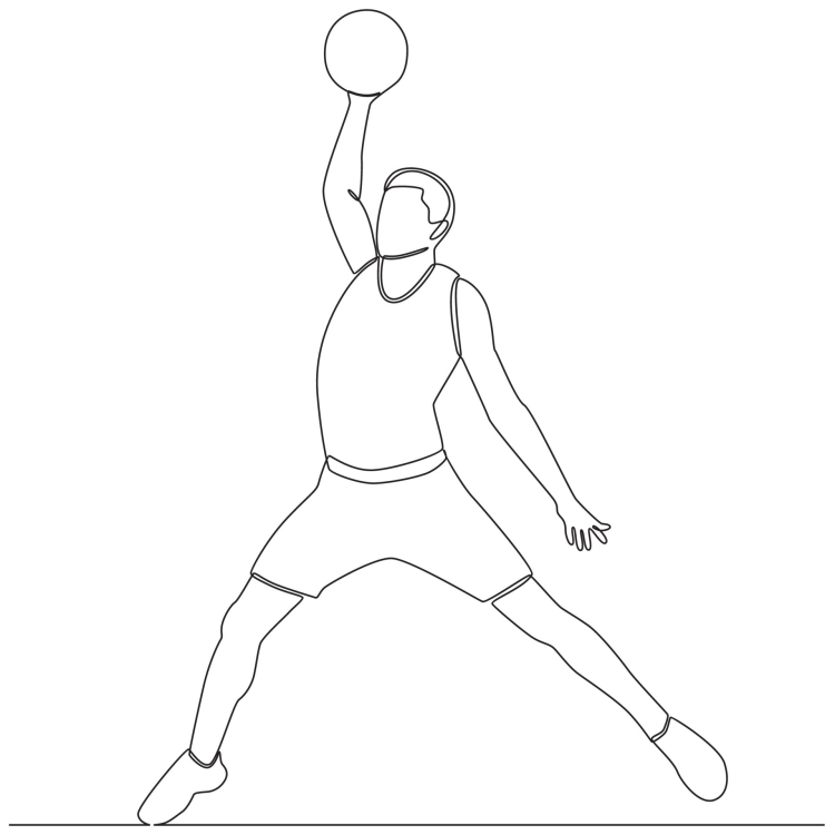 Баскетбол рисунок легкий