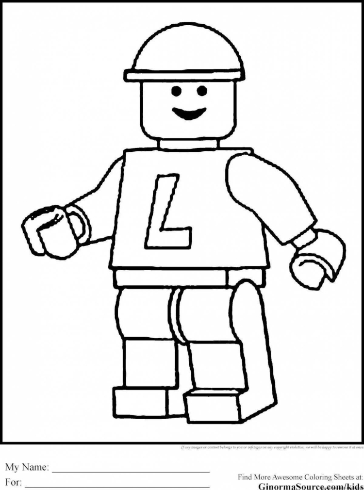 Раскраски его, Раскраска забавные лего человечки Лего.