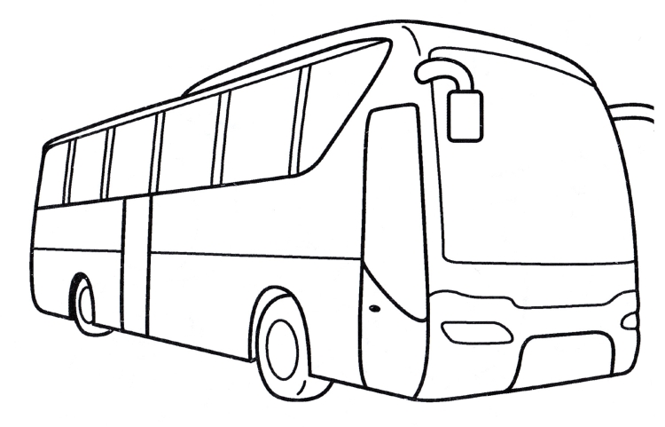 Раскраска автобус мультфильм легко раскраски для детей