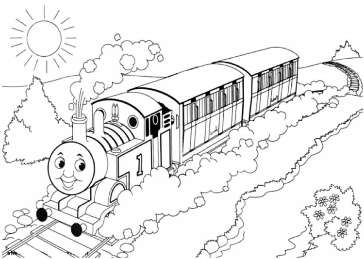 Томас поезд раскраска