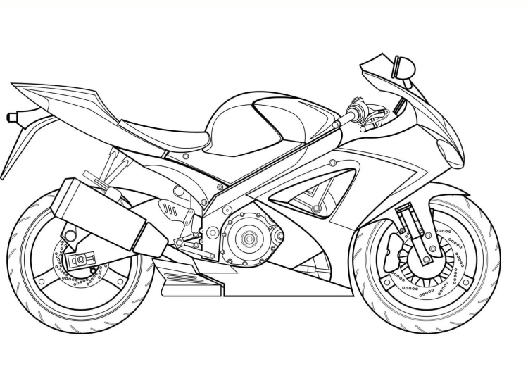 Раскраска мотоцикл Yamaha R1