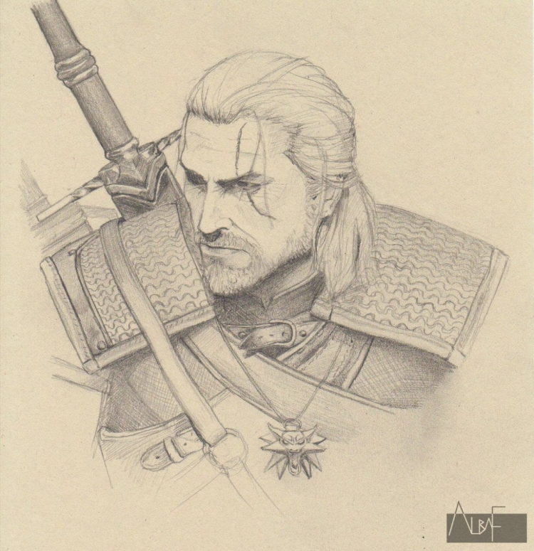 Рисунок ведьмак