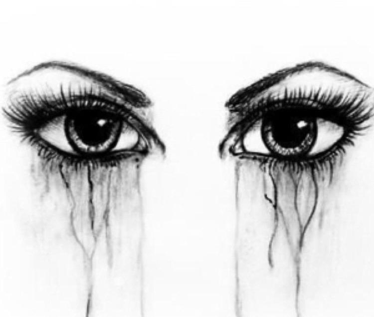 Плачущие глаза рисунок