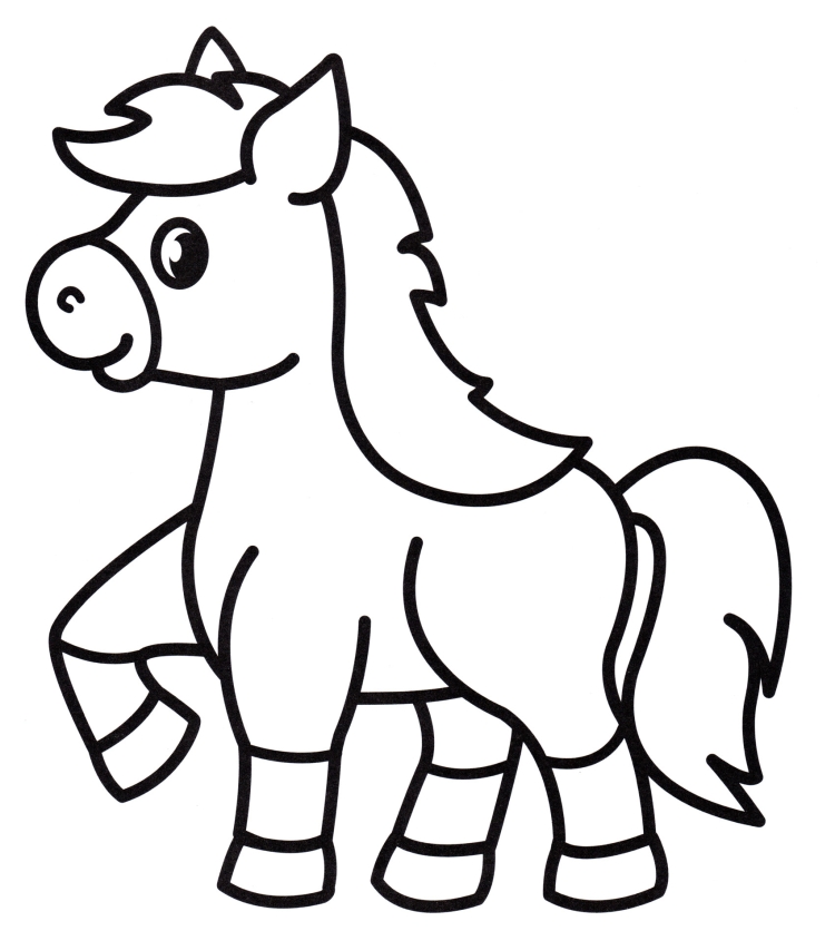 Деревянная модель-раскраска для детей UGears Лошадка-качелька (Horse Swing)