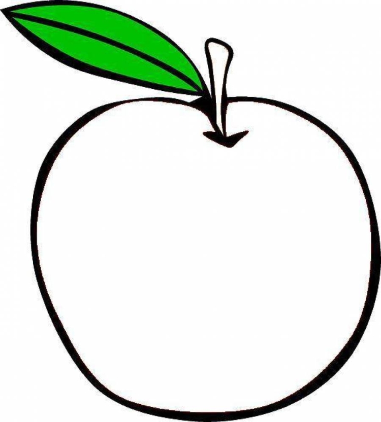Раскраска яблоко для детей