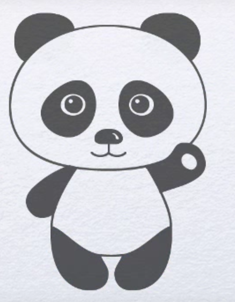 Панда рисунок легкий карандашом