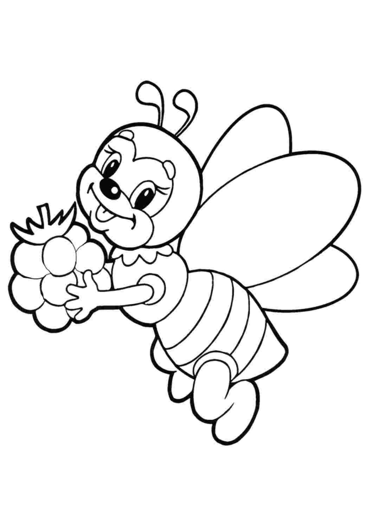 Распечатать раскраски пчелы для детей