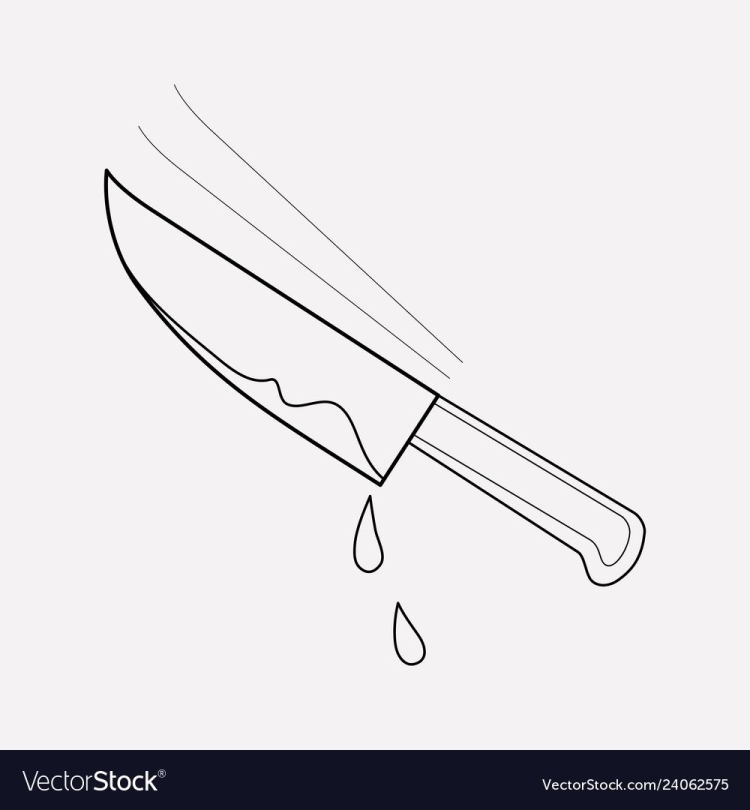 Рисунок ножа карандашом