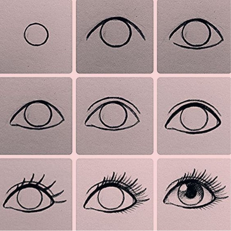 Легкие рисунки глаз