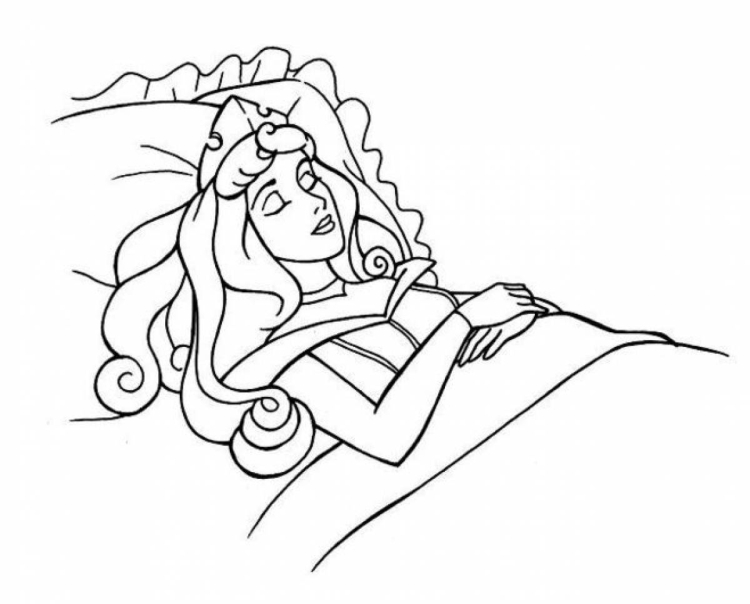 Спящая красавица рисунок карандашом