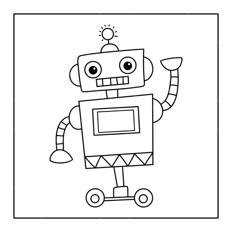 Раскраска Робот игрушка для детей