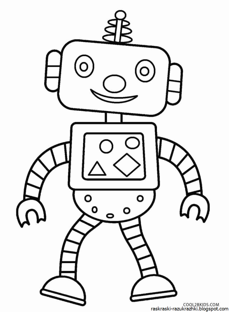 Раскраска Эконом веселые картинки Роботы Проф-Пресс 8 листов