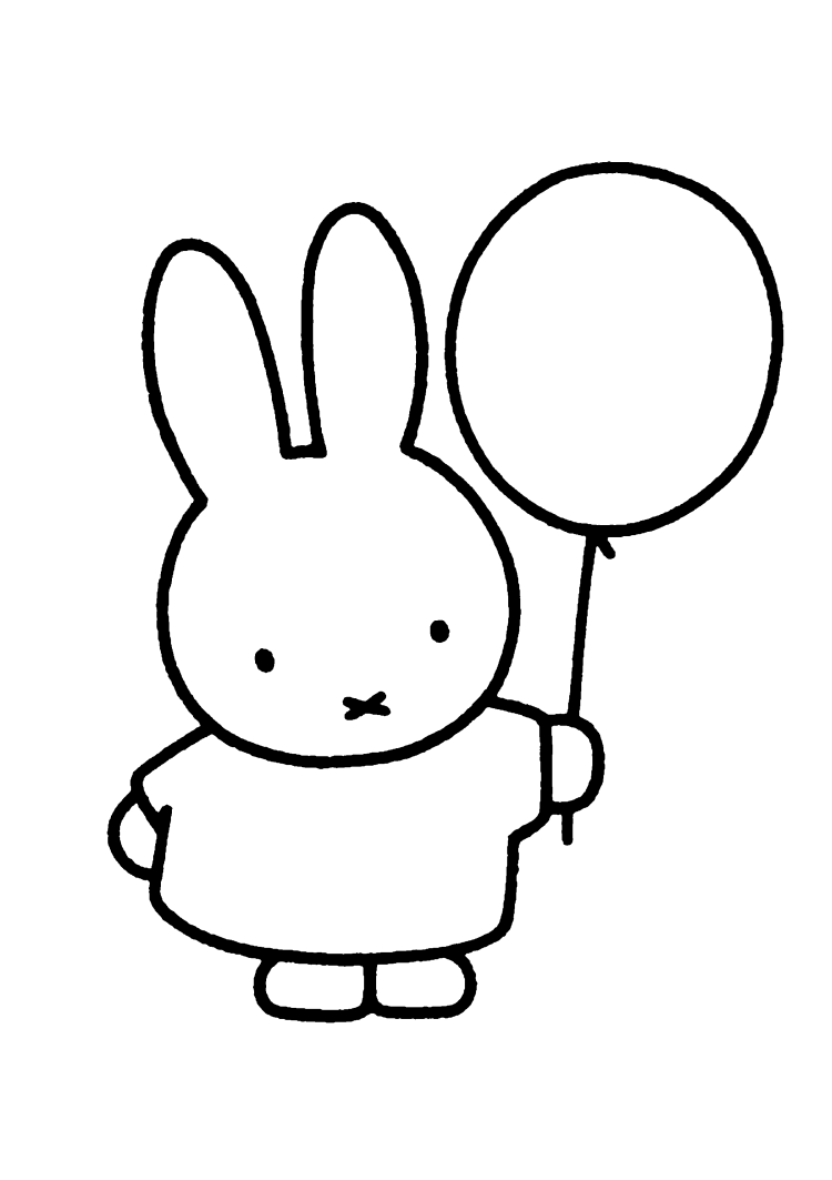 Раскраска простая заяц