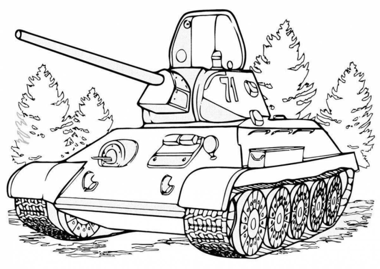 Раскраска танк
