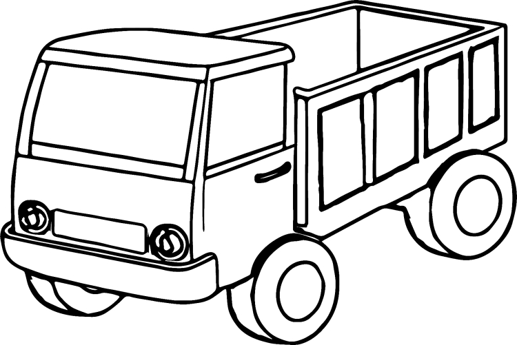 Раскраска детская грузовик