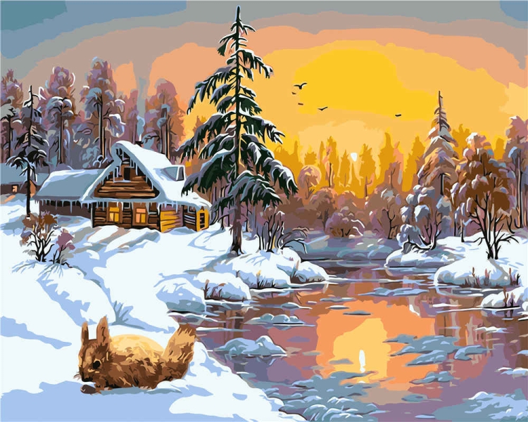 Рисунок природа зима