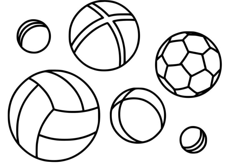 Раскраски Мячи | Предметы, игрушки, посуда, скачать и распечатать бесплатно
