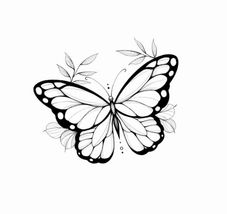 Эскиз рисунок бабочка
