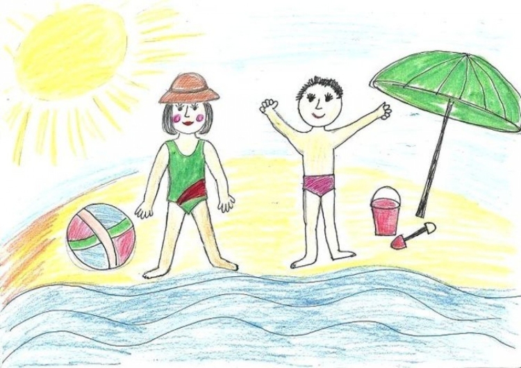 Детский рисунок летние каникулы