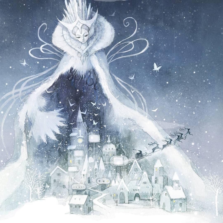 Иллюстрация царство снежной королевы