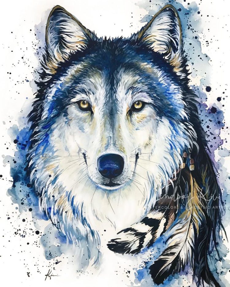 Рисунок красивый волк