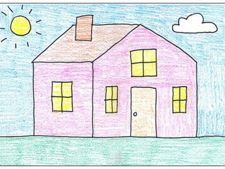 Рисунок дома детский