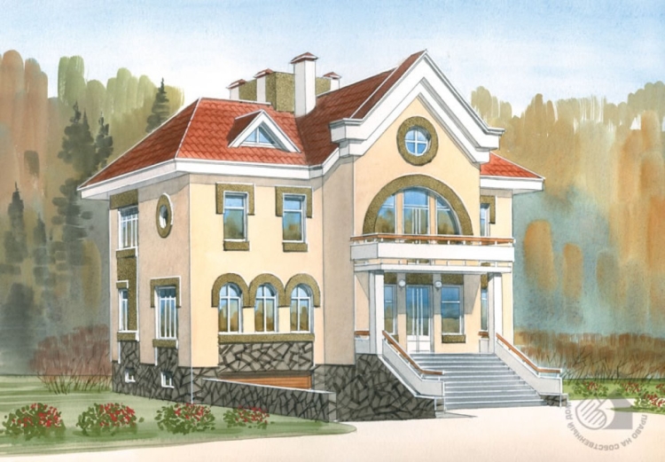 Трехэтажный дом рисунок