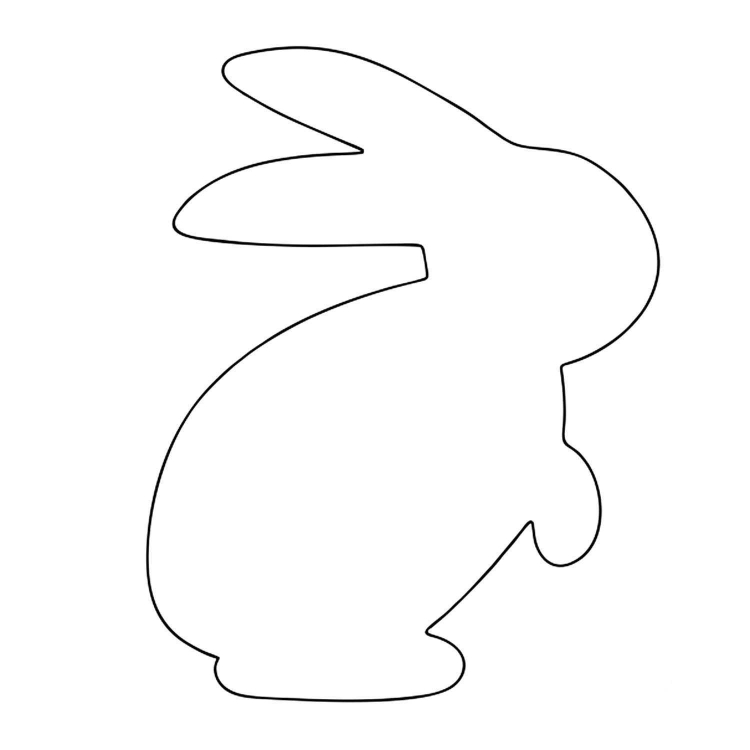 Шаблон зайца рисунок