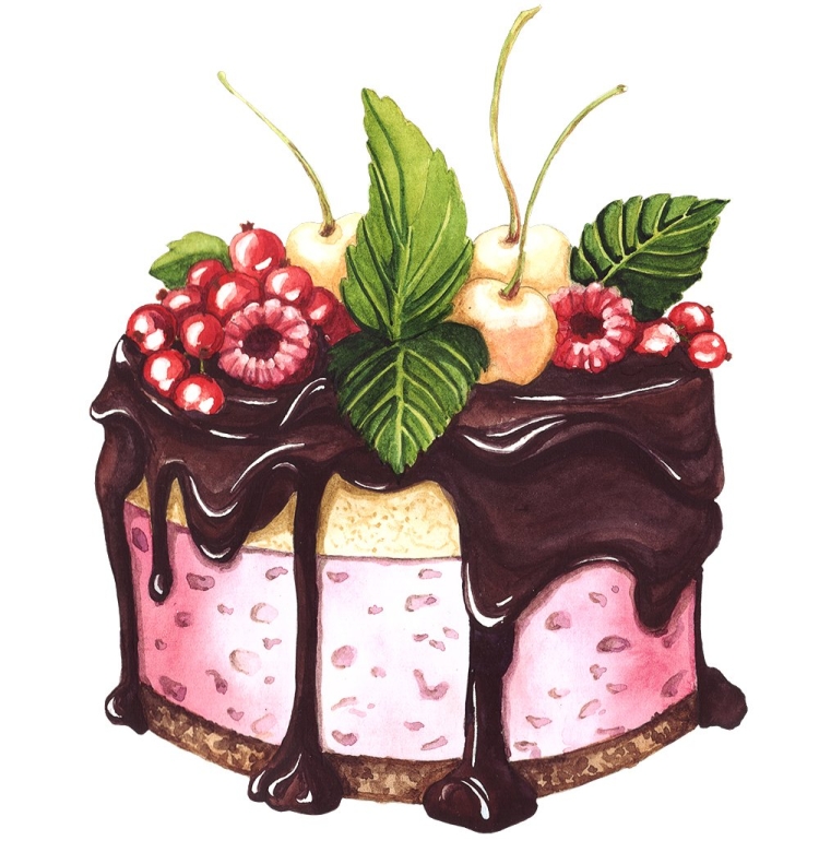 Торт красивый рисунок