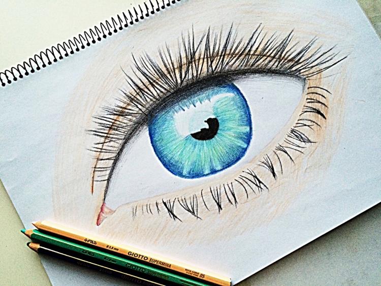 Глаза рисунок детский