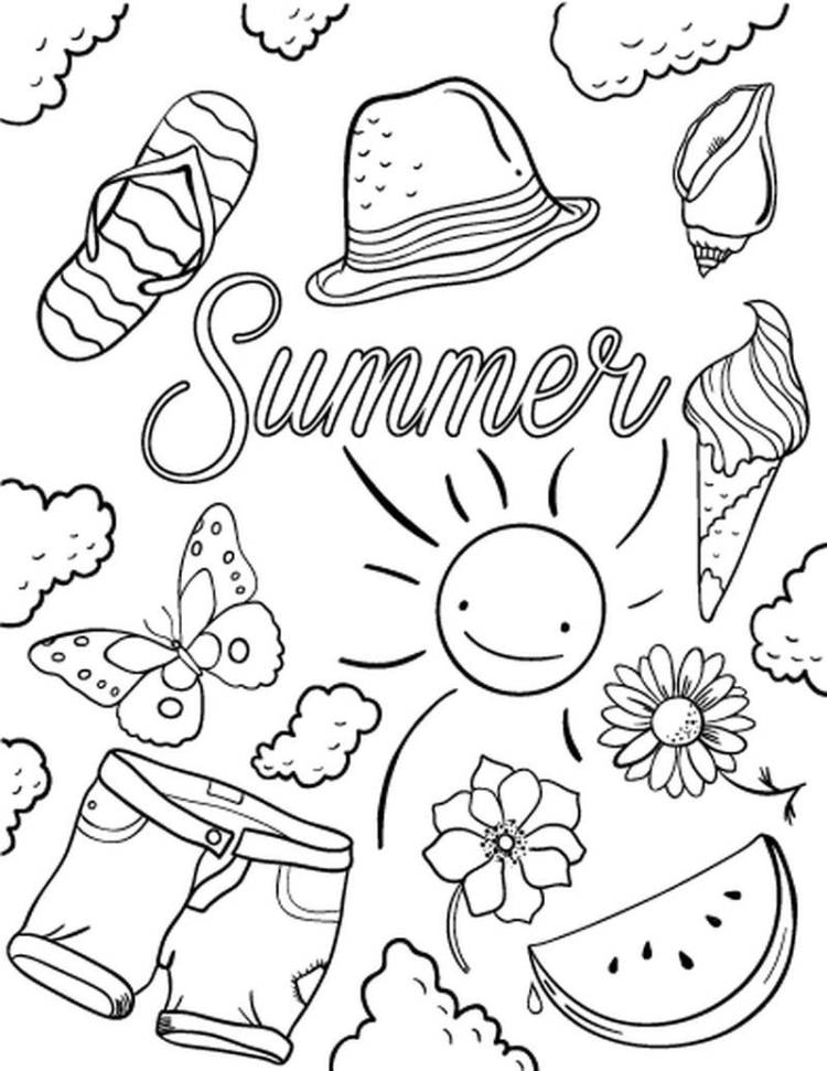 Легкие рисунки на тему лето